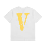 Vlone T Shirts Men's Short-Sleeved Youth Large Size Loose Bottoming Shirt