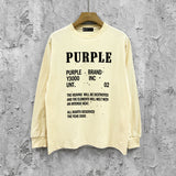 Purple Brand Long Sleeve T-Shirt Fashion Loose Long Sleeve Top