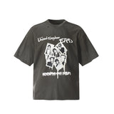 ERD T Shirts Washed Make Old Ripped T-shirt