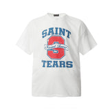 Unisex T-Shirts Saint Michael Mesh vintage Loose Sports T-Shirt