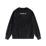 Purple Brand Distressed Sweatshirt Retro Vintage Crew Neck Sweater