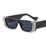 Trendy punk glasses retro diamond sunglasses uv protection