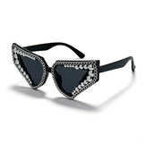 Trendy punk glasses triangular cat eyes