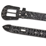 Hip-hop punk rhinestone belt skull dark style