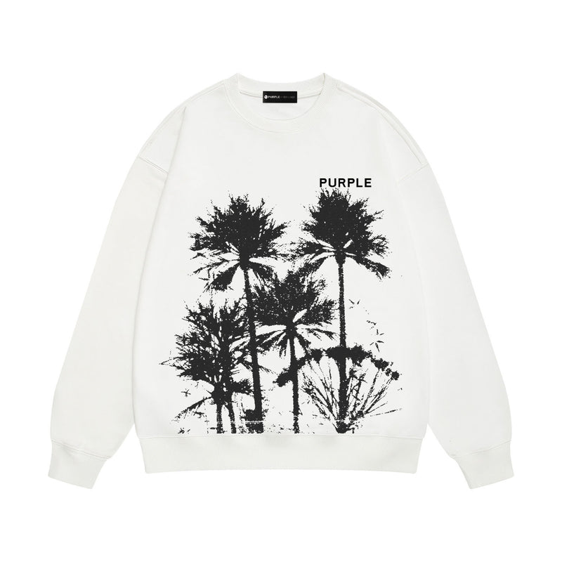 Purple Brand Sweatshirt Loose Crew Neck Sweater