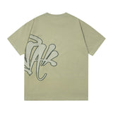 Synaworld T Shirts central cee Short Sleeve Classic Letter Print Loose Casual T-Shirt