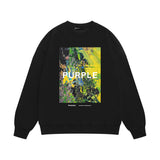 Purple Brand Sweatshirt Loose Crew Neck Sweater