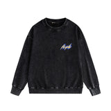 Purple Brand Distressed Sweatshirt Retro Vintage Crew Neck Sweater