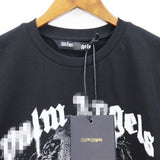 Palm Angels T Shirts Smoke Skull Angel Print Short Sleeve T-Shirt