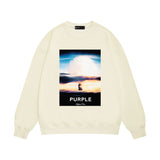 Purple Brand Sweatshirt Loose Crew Neck Sweater