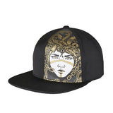 Trendy flat brimmed hat ancient greek mythology medusa