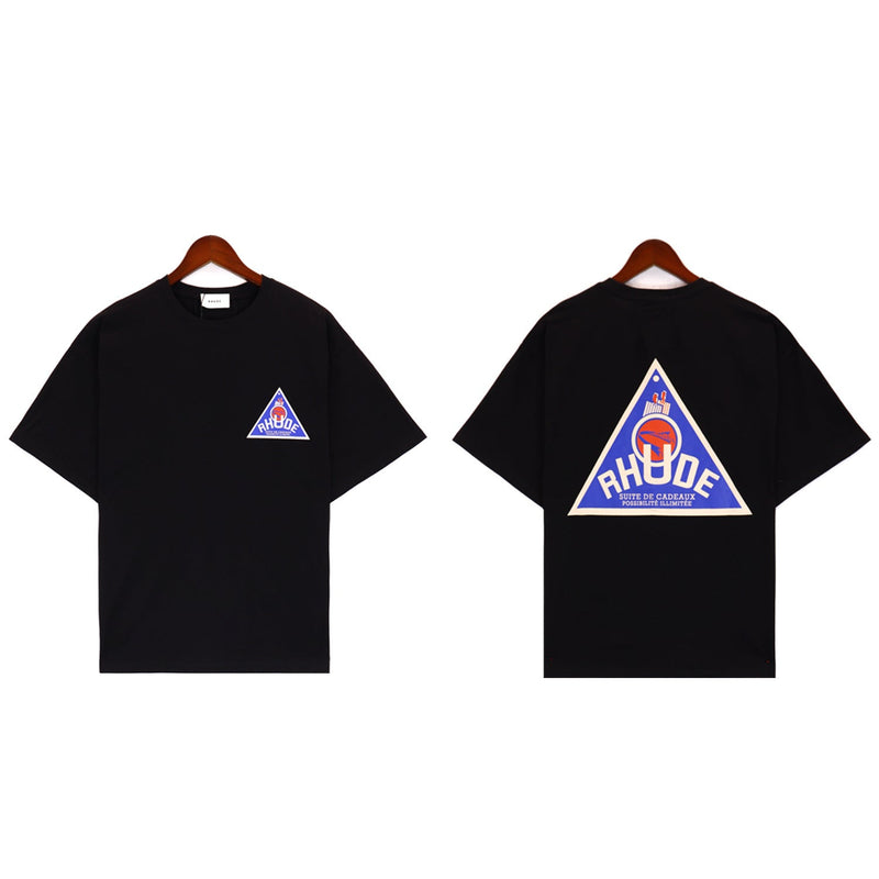 Rhude T Shirt Micro Label Alphabet Slogan Pattern Printed Short Sleeve T-Shirt