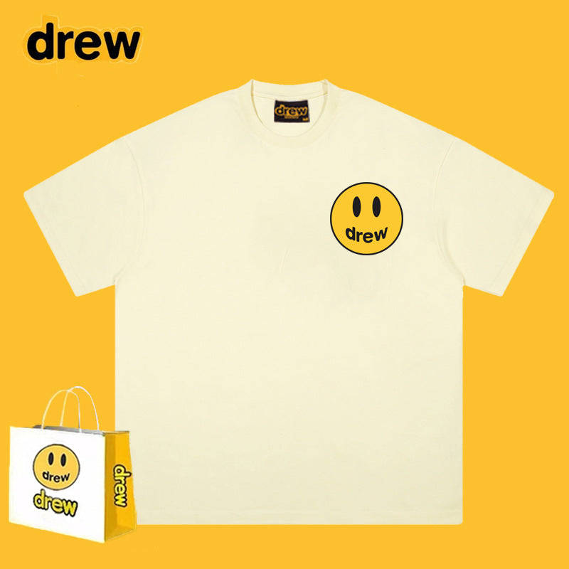 Drew T Shirts T-shirt Smiley Face Short Sleeve