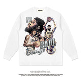 Nba Long Sleeved Shirt Paul George Clippers Autumn and Winter Long Sleeve T-shirt Men's and Women's Loose Top