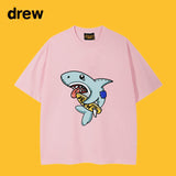 Drew T Shirts T-shirt Cotton Short Sleeve Male Shark