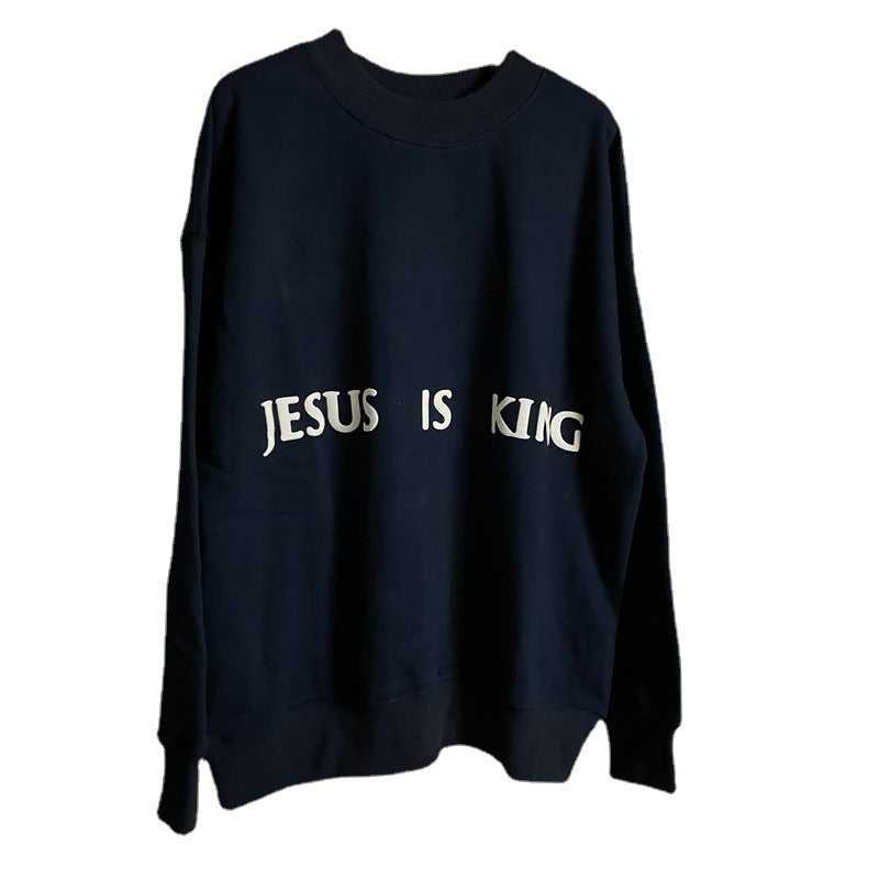 Jesus Is King Sweatshirt Cpfm Kanye High Street Velvet Padded Loose Men's and Women's Fog round Neck Sweater