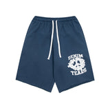 Denim Stars Shorts Letter Printed Casual Shorts