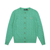 Ralph Lauren Knitted sweaters ruff pony standard twist wool crew neck knitted cardigan