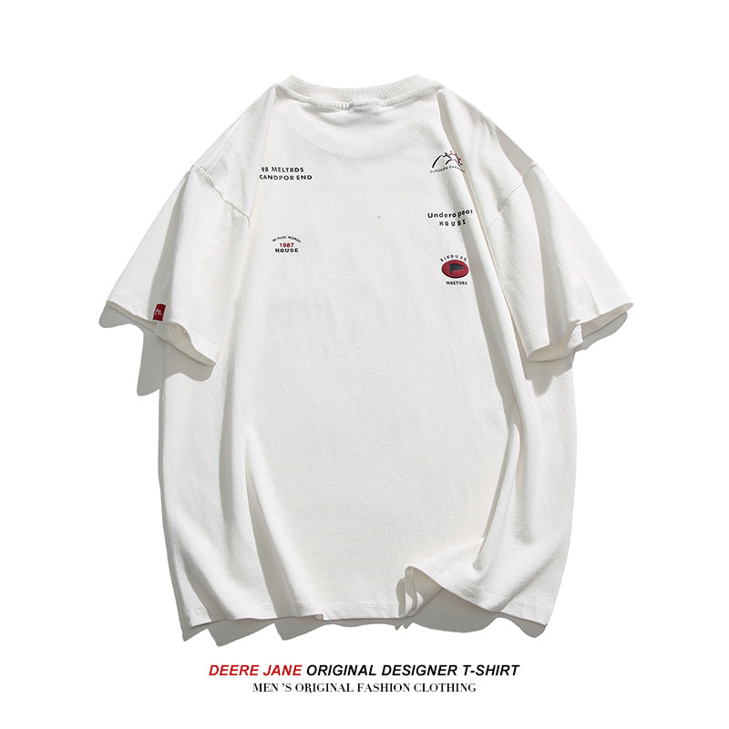 Men T-Shirts Summer Short Sleeve T-shirt Loose Half Sleeve