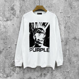 Purple Brand Long Sleeve T-Shirt Fashion Loose Long Sleeve Top