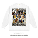 Nba Long Sleeve Shirt Autumn and Winter Long Sleeve T-shirt Retro Cotton Fashion Brand