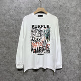 Purple Brand Long Sleeve T-Shirt Fashion Loose Long Sleeve Top