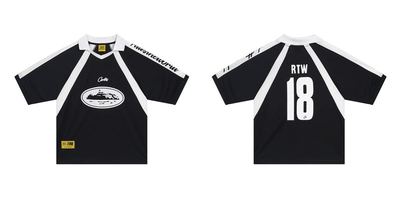 Corteiz T Shirt Spring/Summer Black Casual Men's and Women's Tops