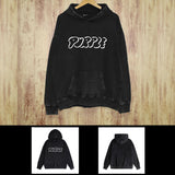 Purple Brand Distressed Hoodie Fashion Old Loose Hooded Sweater