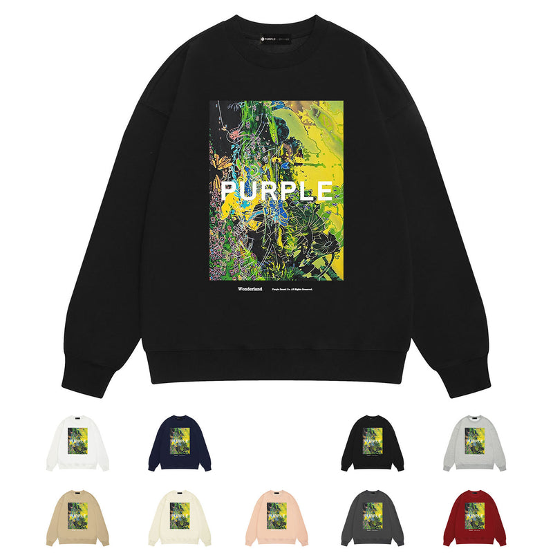 Purple Brand Sweatshirt Loose Crew Neck Sweater