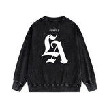Purple Brand Distressed Sweatshirt Retro Vintage Crew Neck Sweater
