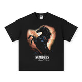 Vintage T-shirts Printed Men's Short Sleeve T-Shirt Washed and Old