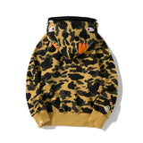 Bathing Ape Hoodie Shark Under the Stars Hooded Cardigan Zip Double Hat Camo Sweater Jacket