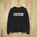 Purple Brand Distressed Sweatshirt Retro Vintage Crew Neck Sweater