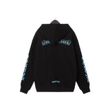 CHH Chrome Heart HoodieCH Premium Lightning Blue Zipper Hooded Sweater Jacket Cardigan