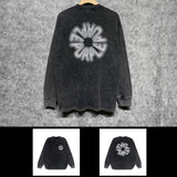 Purple Brand Distressed Long Sleeve Shirt Fashion Distressed Loose Long-sleeved Top