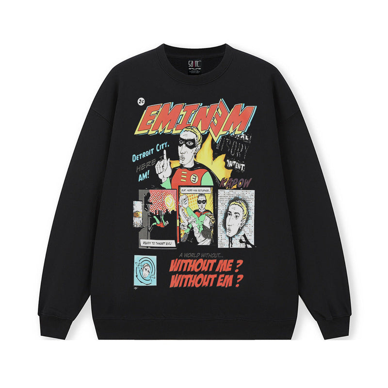 Vintage Hoodie Eminem Crew Neck Sweater Vintage Fall/Winter