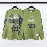 RRR123 Sweatshirt Bat Print Crew Neck Sweater
