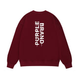 Purple Brand Sweatshirt Loose Crew Neck Sweater