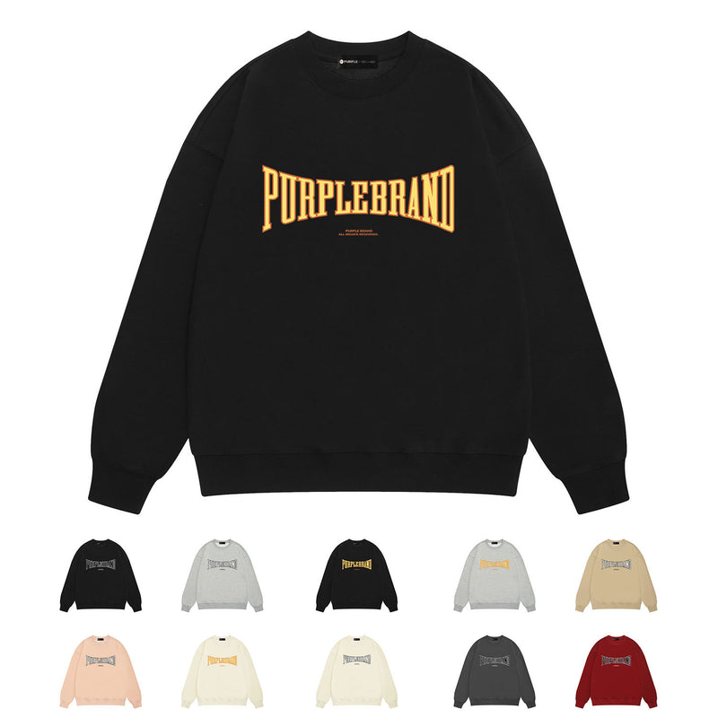 Purple Brand Sweatshirt Loose Crew Neck Sweater
