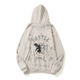 Kanye West Sunday Service Hoodie Graffiti Angel Vintage Make Old Ripped Terry Hoodie
