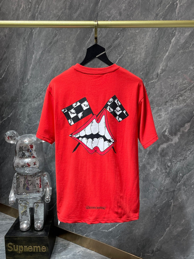 CHH Chrome Hearts T Shirts Mouth Short Sleeve T-shirt Men and Women