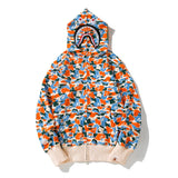 Bathing Ape Hoodie Indonesia City Limited Camo Shark Hooded Cardigan Sweater Jacket