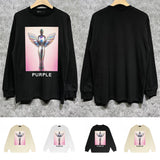 Purple Brand Long Sleeve T-Shirt Fashion Loose Long Sleeve Top