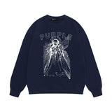 Purple Brand Sweatshirt Loose Crew Neck Sweater