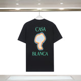 Casablanca T Shirts Autumn/Winter Painted Printed Short Sleeve T-Shirts