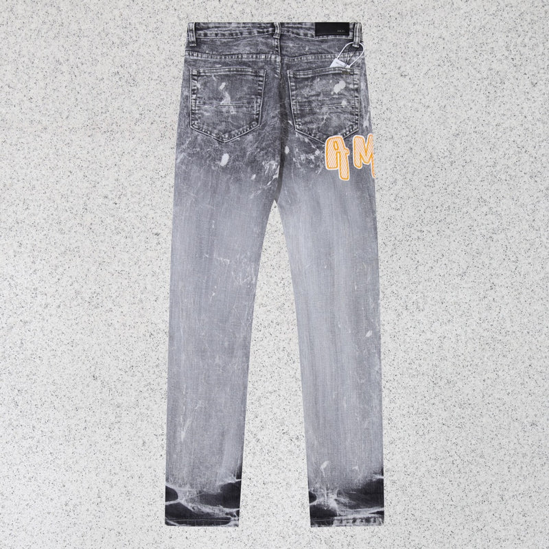 Amiri Jeans Trend Gradual Change Color Ripped Jeans