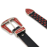 Hip-hop punk rhinestone belt punkletter pin buckle