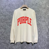 Purple Brand Long Sleeve T-Shirt Fashion Loose Long Sleeve Top