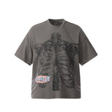 Unisex T-Shirts Saint Michael Bone Pattern Casual T-Shirts