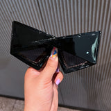 Trendy punk glasses with diamonds